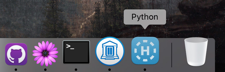 The Helipad icon in the dock