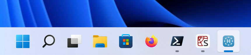 Helipad in the Windows taskbar